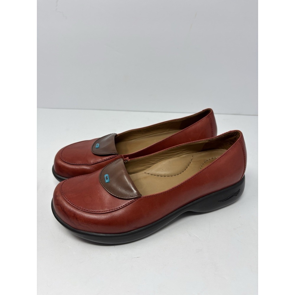 Dansko Desiree Women's Red Brown Leather Loafers US 6 EU 36 Comfort Flats